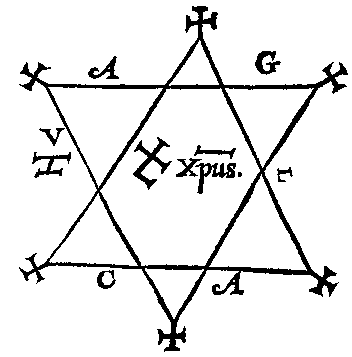 The Pentacle of Solomon as it appears in the Heptameron
