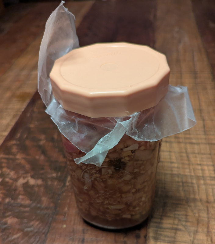 Fire Cider in the process of extracting.